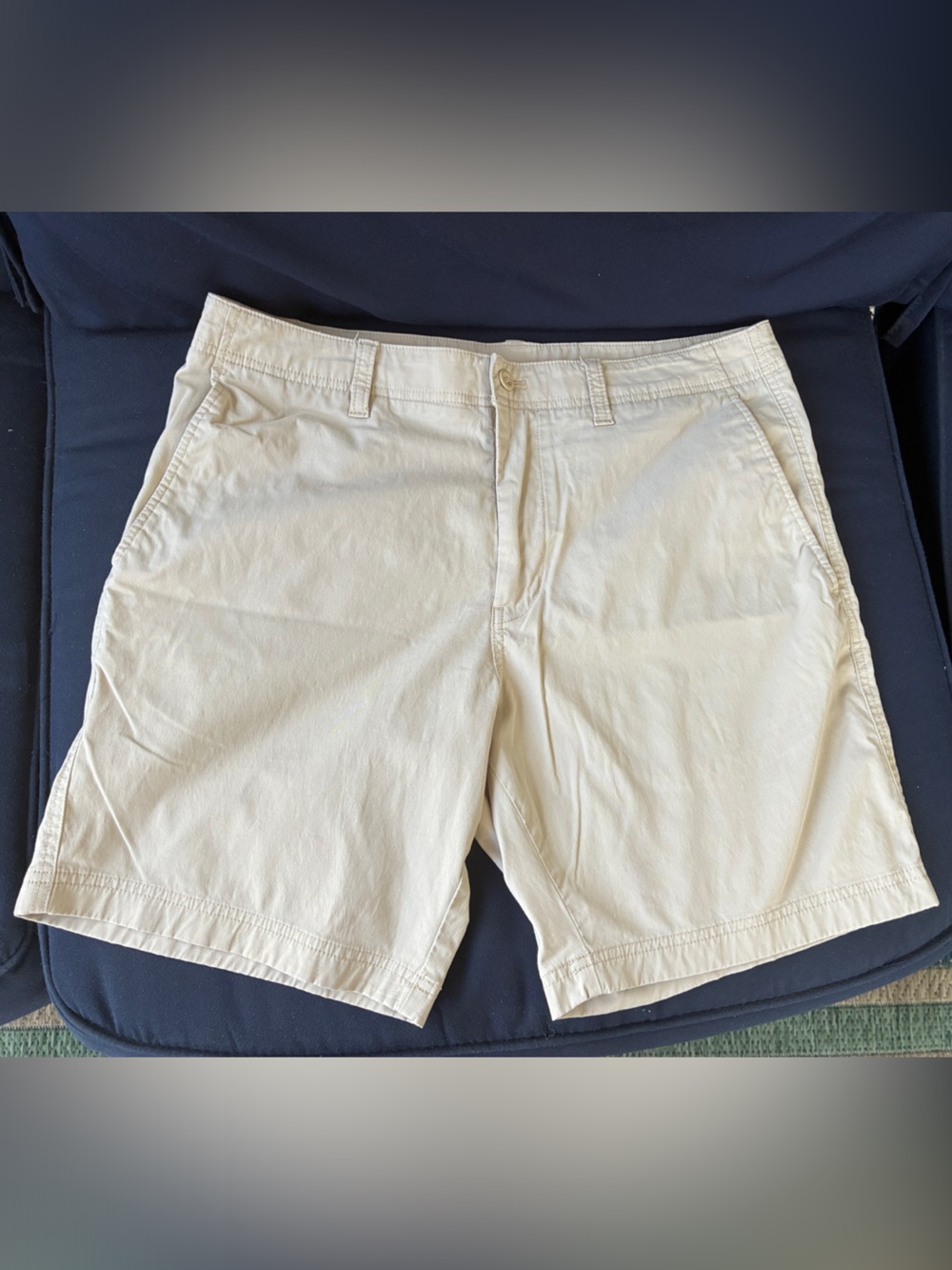 Duck Head Men's Harbor Performance - Stone Flat Front Shorts 33 Waist; 8” inseam